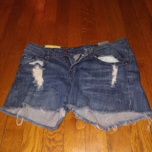 distressed cutoff denim shorts from machine size medium
